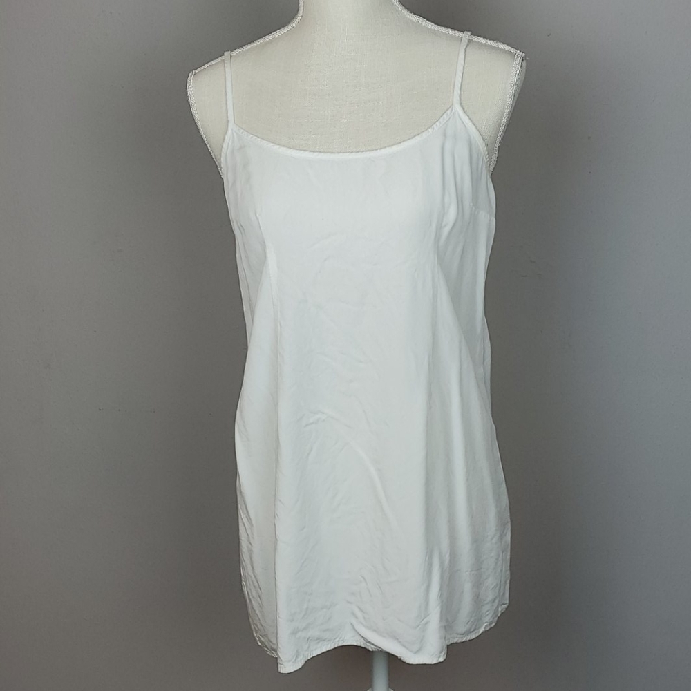 Hollister Size L White Longline Layering Camisole Scoop Neck